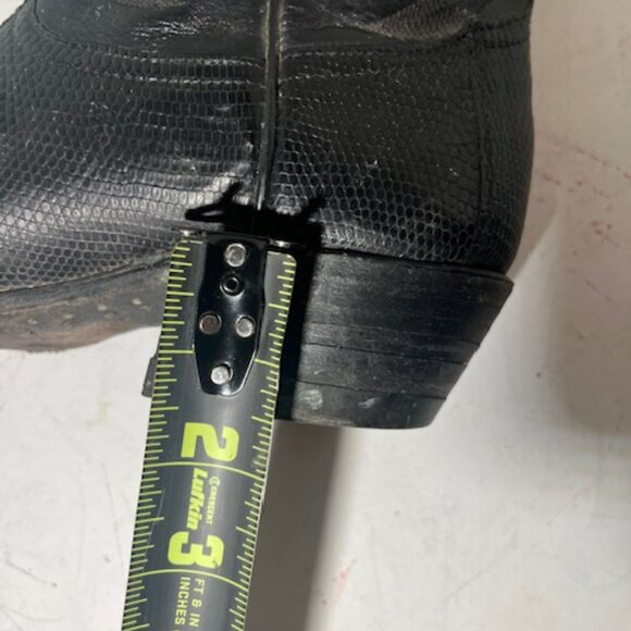 Women's Tony Llama Exotic Lizard Leather Black Cowboy Boots Sz 9.5D - Picture 11 of 11